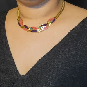 Colorful 80s Vintage Choker